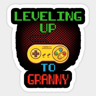 Promoted To Granny T-Shirt Unlocked Gamer Leveling Up Sticker